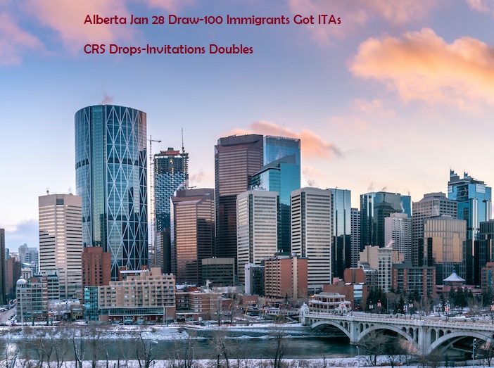 Alberta: Required CRS Score Drops 40 plus and ITAs Issued For PR Doubled Up 
